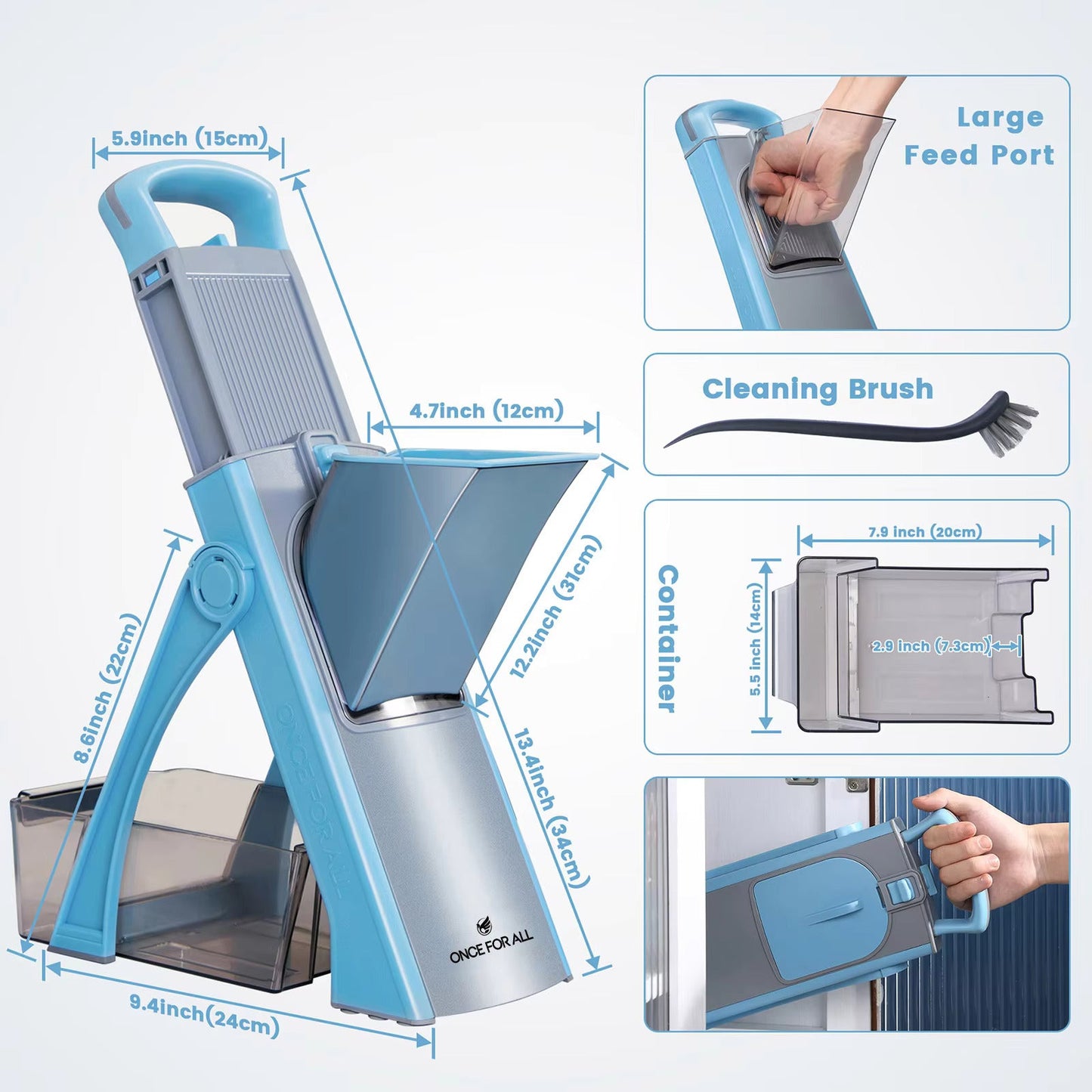 Multifunctional Safe Hand Mandoline Slicer